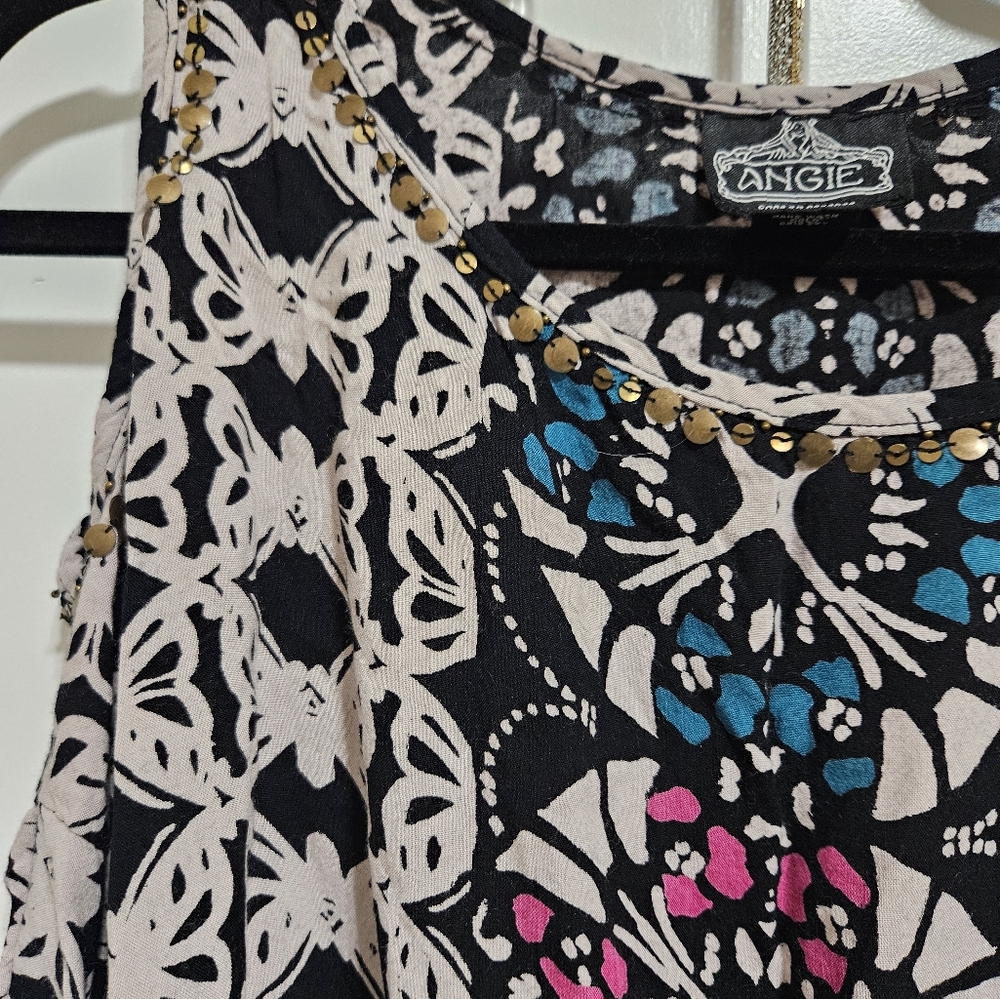 Angie boho tunic or dress L EUC - Picture 12 of 13